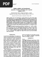 Gibbsite Solubility and Thermodynamic