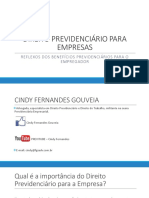 Direito Previdenciário para Empresas Reflexos Dos Benefícios Previdenciários para o Empregador