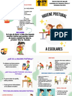 Diptico de Charla Educativa de Higiene Postural