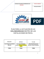 Plan de Emergencias (Ciclones, Huracanes)