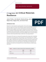 Progress On Critical Materials Resilience