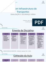 Aula 1 - Sinalização e Segurança Viária