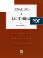 Legalidad y Legitimidad - Carl Schmitt