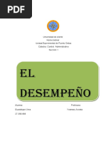 Control Administrativo El Desempeño