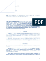 DERECHO DE PETICIÓN PARA SOLICITAR Historial Laboral Blanca Gobernacion de Nariño