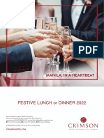 Festive Buffet Lunch or Dinner - 2022-As of Sep2022