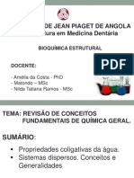 Propriedades Coligativas Da Água. Sistemas Dispersos - 2022-2023 - AULA 2