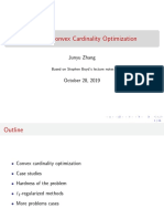 Convex Cardinality Optimization