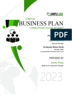 Startup Business Plan Template