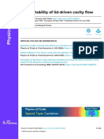 Linear Stability of Lid-Driven Cavity Flow: Articles You May Be Interested in