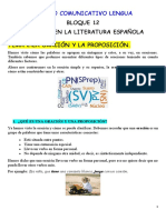 TEMA 2 BLOQUE 12 ÁMBITO COMUNICATIVO LENGUA LA ORACIÓN Y LA PROPOSICIÓN (Reparado)