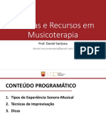 Técnicas e Recursos em Musicoterapia - Conteúdo Completo