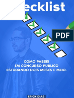 CheckList O Que Eu Fiz para Passar em Concursos em 2 Meses e Meio.