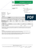 Account Statement Mutual Fund, For The Last 1 Month