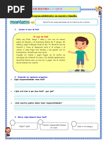 Personal Tutoria B - FICHA - RESPONSABILIDADES EN FAMILIA