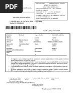 Certificado de Incapacidad Temporal para El Trabajo: Serie Y Folio Ud159969