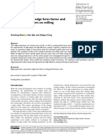 Influence of Tool Edge Form Factor and Cutting Parameters On Milling Performance