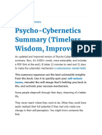 Psycho Cybernetics Summary PDF by THB