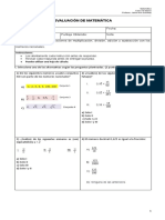 Evaluación 2 - Números Racionales