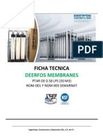 Ficha Tecnica Ptar Deerfos de 0.58 LPS (50 M3) LPS en Nom-001 y Nom-003 Semarnat