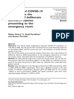 The Effect of COVID-19 Lockdown On The Incidence of Deliberate Self-Harm Injuries Presenting To The Emergency Room