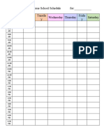 Homeschool Schedule Template 16