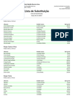 Lista Lista de Substituição.