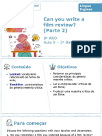 Can You Write A Film Review? (Parte 2) : 8º ANO Aula 9 - 3º Bimestre