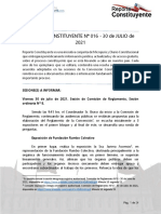 Reporte Constituyente N 016 de 2021