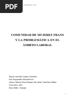 Comunidad de Mujeres Trans y Problematica Laboral