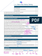 OSCE Checklist Back Pain History Taking