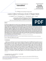 Analytic Ballistic Performance Model of Whipple Shie 2015 Procedia Engineeri