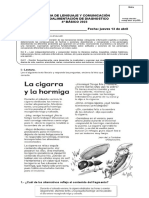 Prueba de Lenguaje 4 Año Básico - Marzo - Abril. Retroalimentación Del Diagnostico 2023