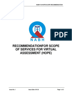 Recommendation For Scope of Services For Virtual Assessment