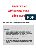 Demarrez en Affiliation Avec Zero Euro