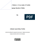 Digital Safety Matters: A Case Study of Yorùbá Language Speakers Online