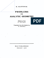 Problems in Analytic Geometry - D. Kletenik (1969)