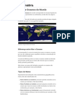 Mares e Oceanos Do Mundo - Toda Matéria