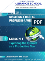 Lesson 1 - Exploring The Internet As A Productive Tool