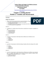 Statistics Plain and Simple 3rd Edition Jackson Test Bank