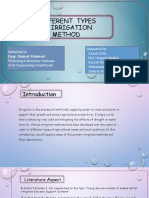 Different Types of IRRIGATION METHOD