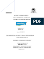 Study On Functional Areas at Madurai District Milk Producers Co-Operative Union Limited (Aavin)