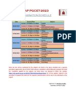 Examination Schedule