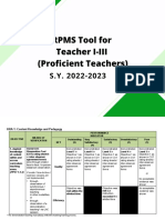 Annex A1 RPMS Tool For Proficient Teachers SY 2022-2023