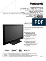 Panasonic TH-42PZ85U Manual