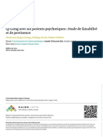 Qi Gong Avec Six Patients Psychotiques: Étude de Faisabilité Et de Pertinence