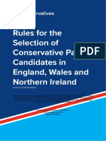 MP Selection Rules CCHQ Policy - Methodology Document