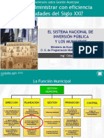 Sistema Nacional de Inversion Publica y Los Municipios