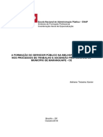 A Formação Do Servidor Público Na Melhoria e Eficiência Artigo