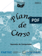 Plano de Curso de Operador de Computador 2022